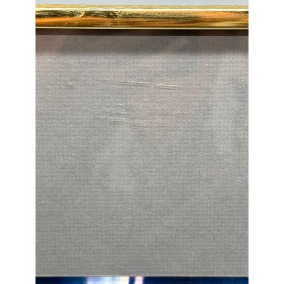 Abstract Framed Art Print By Signed Artist Bruton Colorful Fiery Design 28X20" - Picture 8 of 11